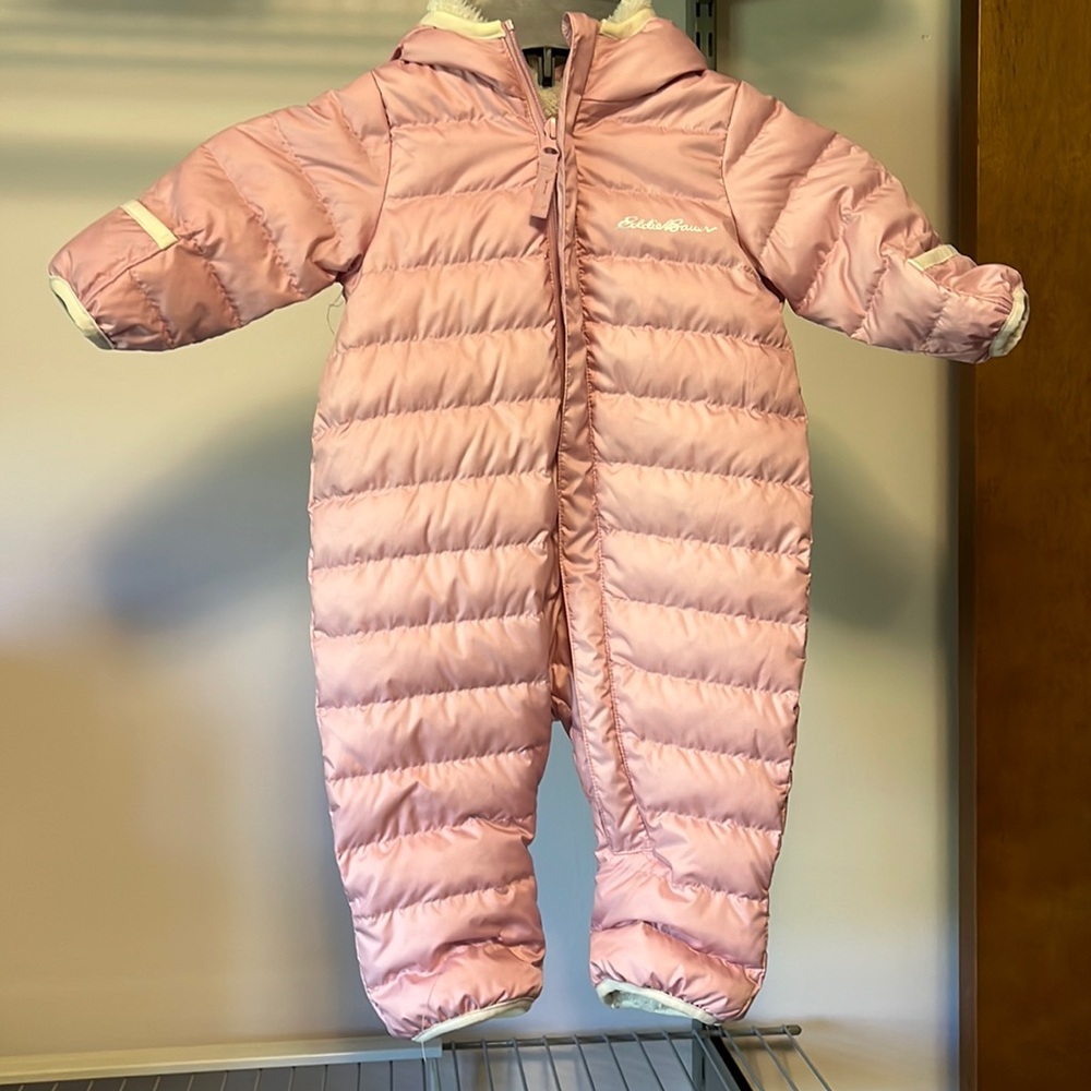 Infant down snowsuit